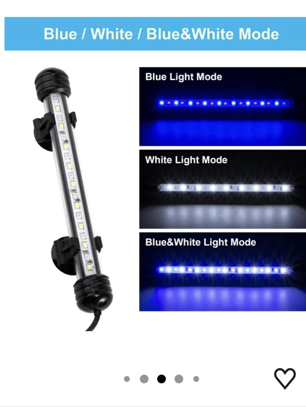 Submersible LED Aquarium Light - 4W 7.5 Inches